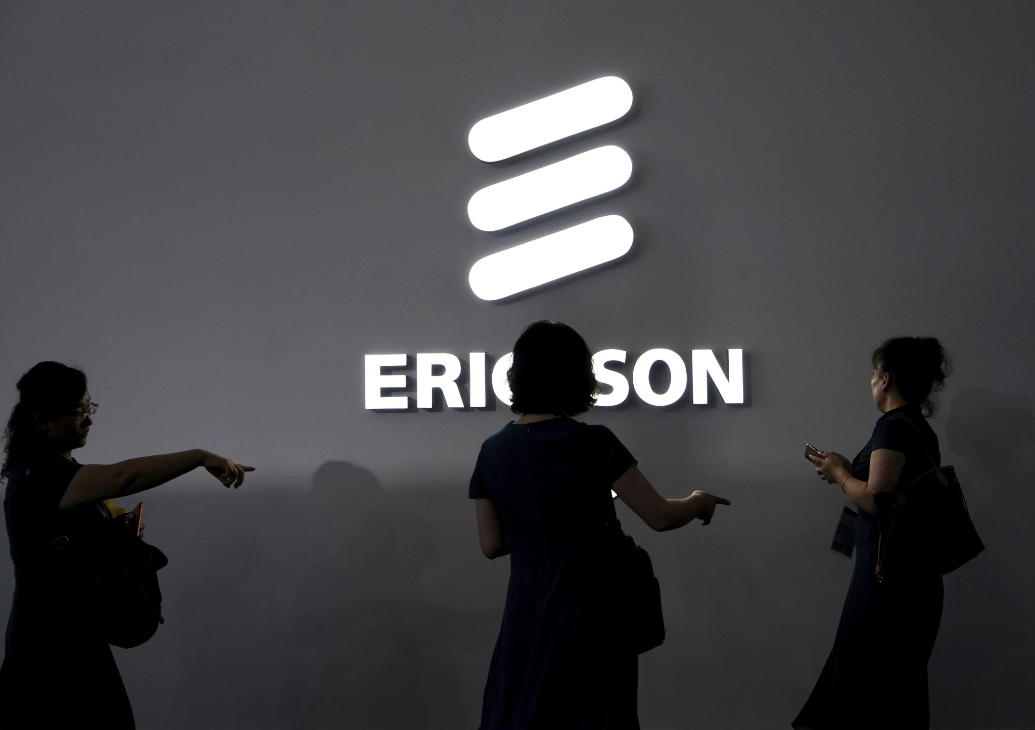 Stand de Ericsson en el Mobile World Congress de Shangai.