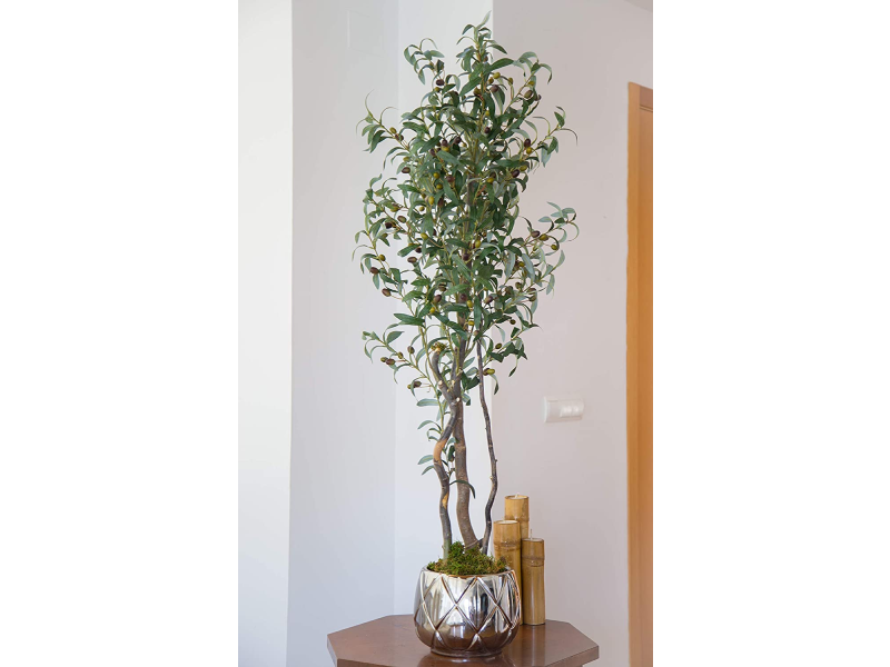 AWNIC Higuera Artificial Realista Planta Artificial Decorativa Grande Árbol Falso Interior con Maceta 55 cm Hogar decoración Moderna 