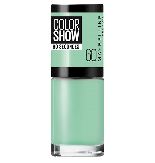 Los colores de mas manicuras de la primavera 2021: Color Show de Maybelline, en verde.