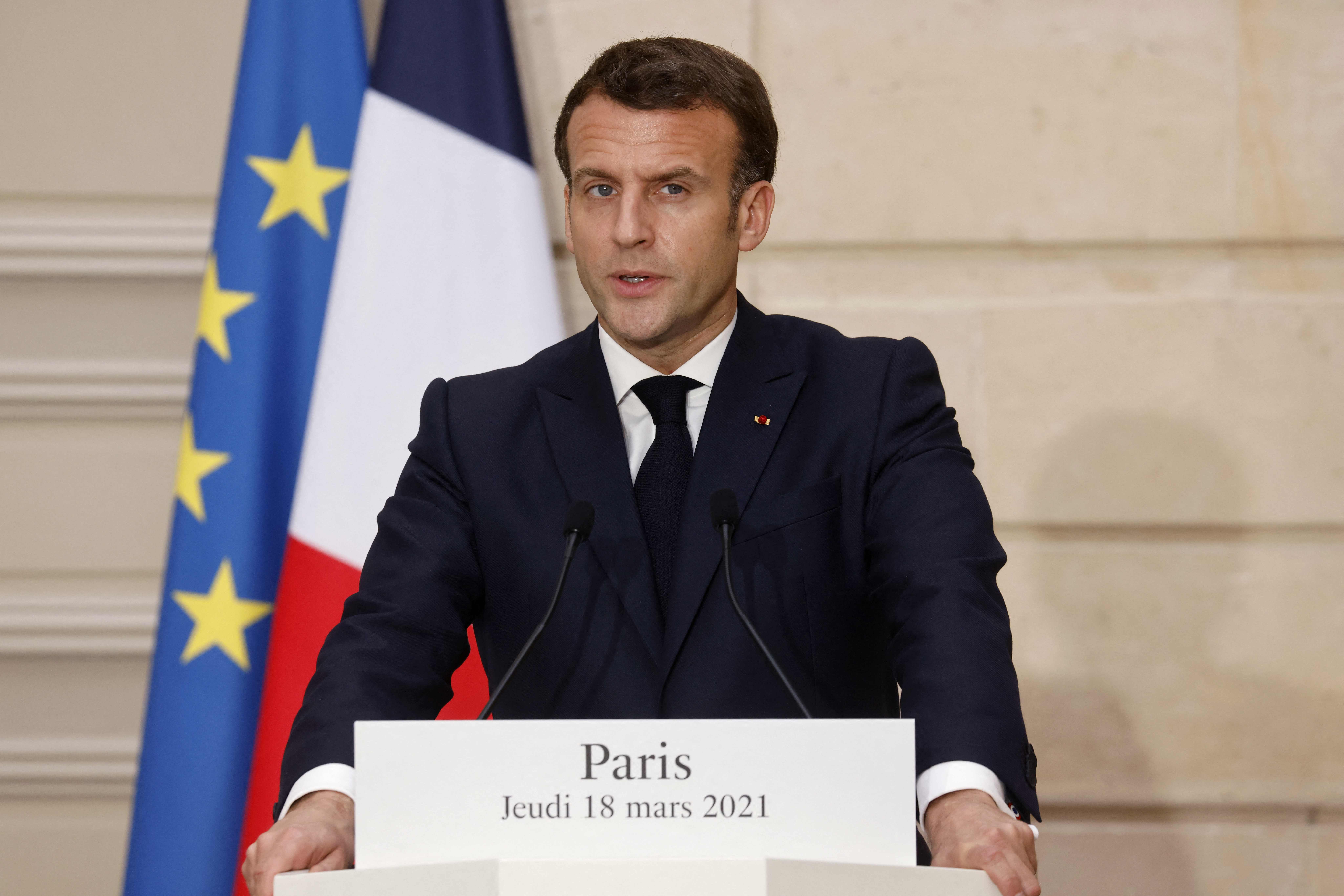 El presidente francs, Emmanuel Macron, este jueves.