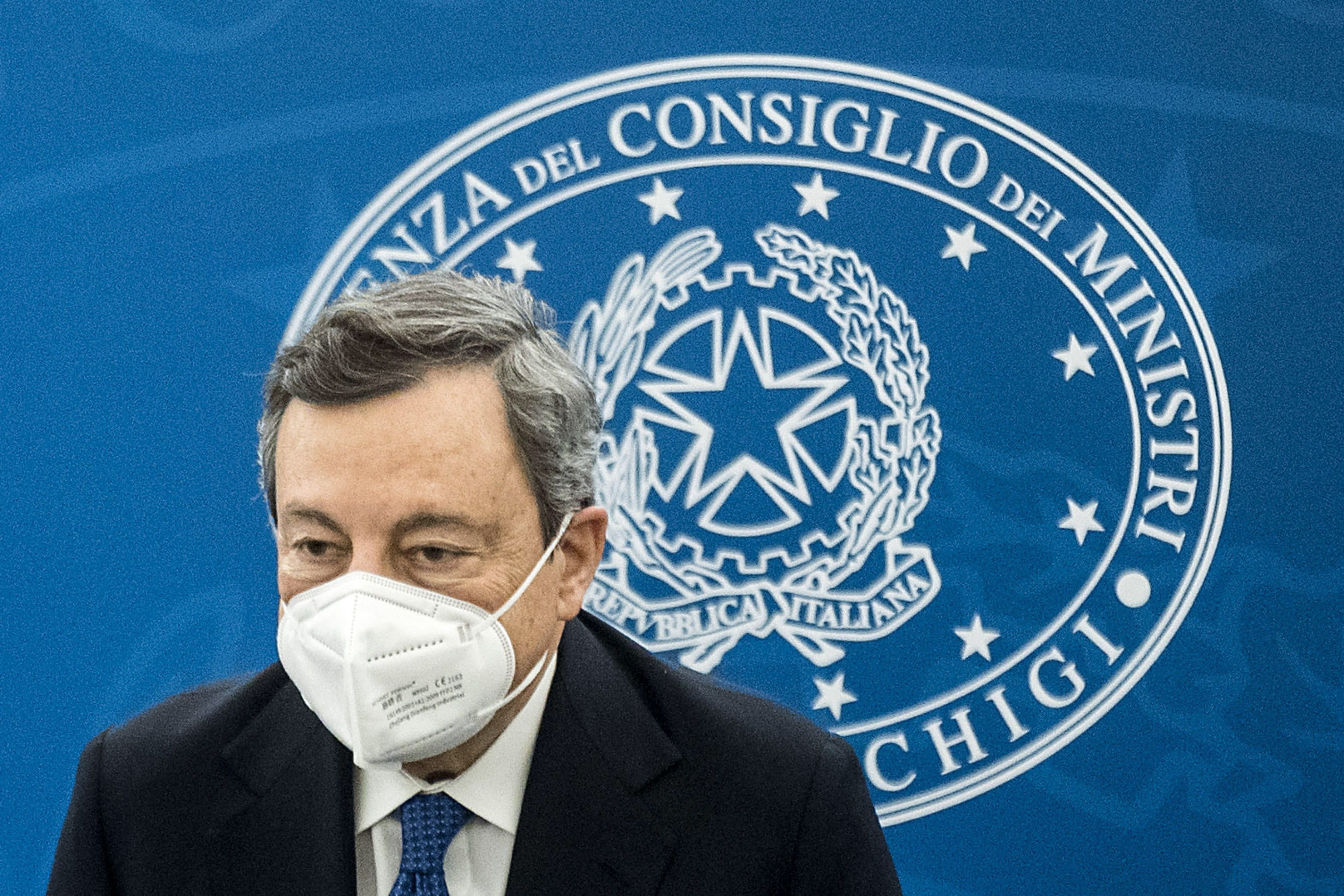 El primer ministro italiano, Mario Draghi, en una rueda de prensa este viernes.