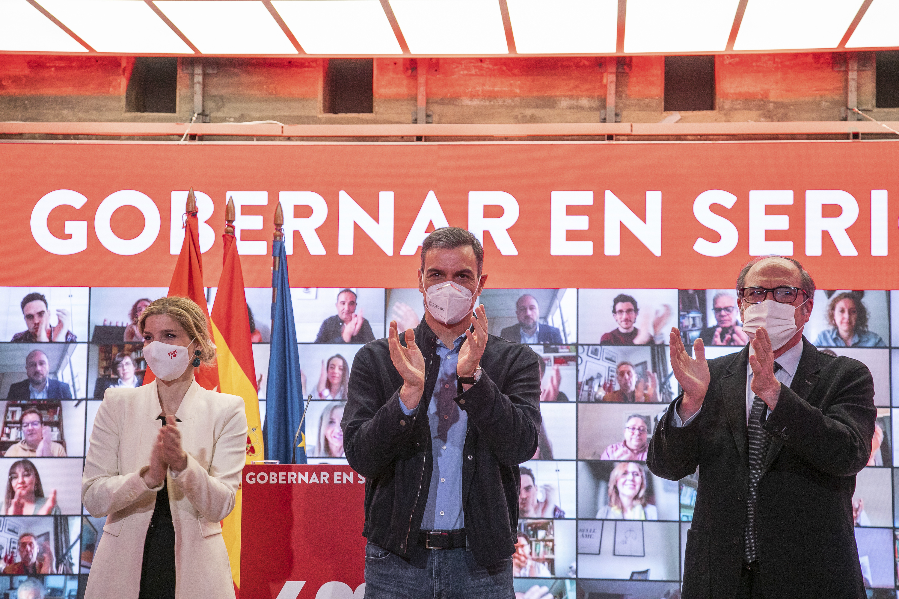 Acto de campaa del PSOE en Madrid.
