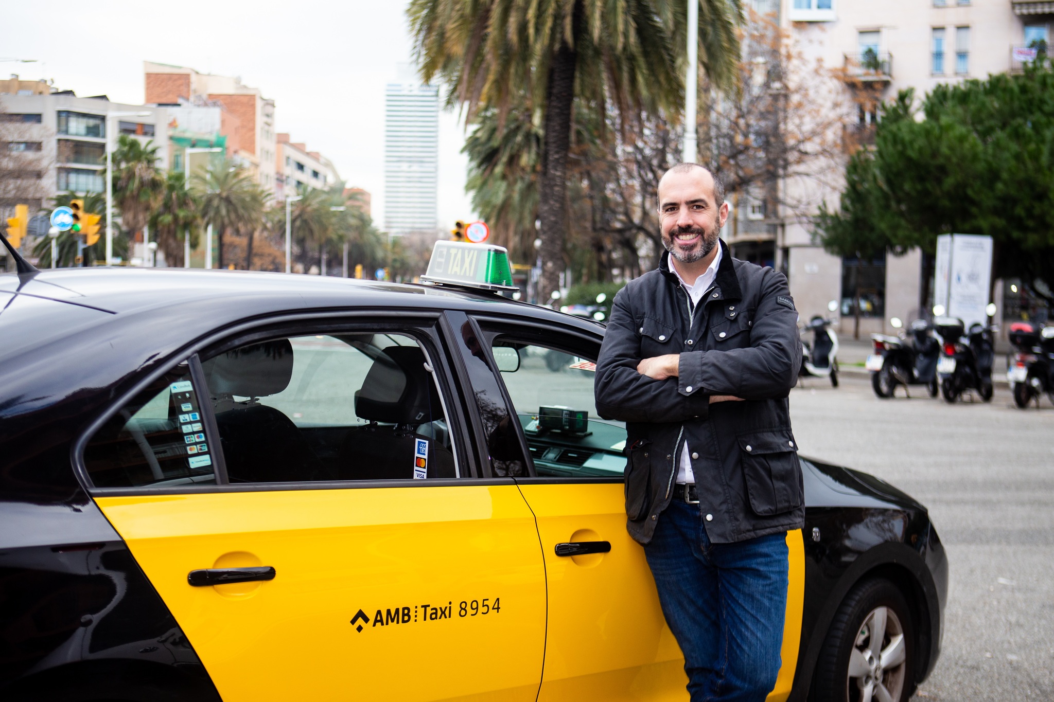 Jaime Sau, secretario del Sindicato del Taxi de Catalua. Conflicto Taxis y Uber y Cabify en Barcelona