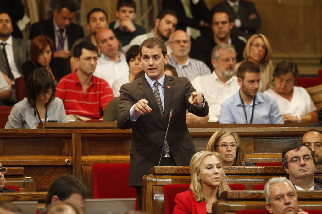 Albert Rivera, durante una intervencin en el Parlament de Catalua, en 2011.