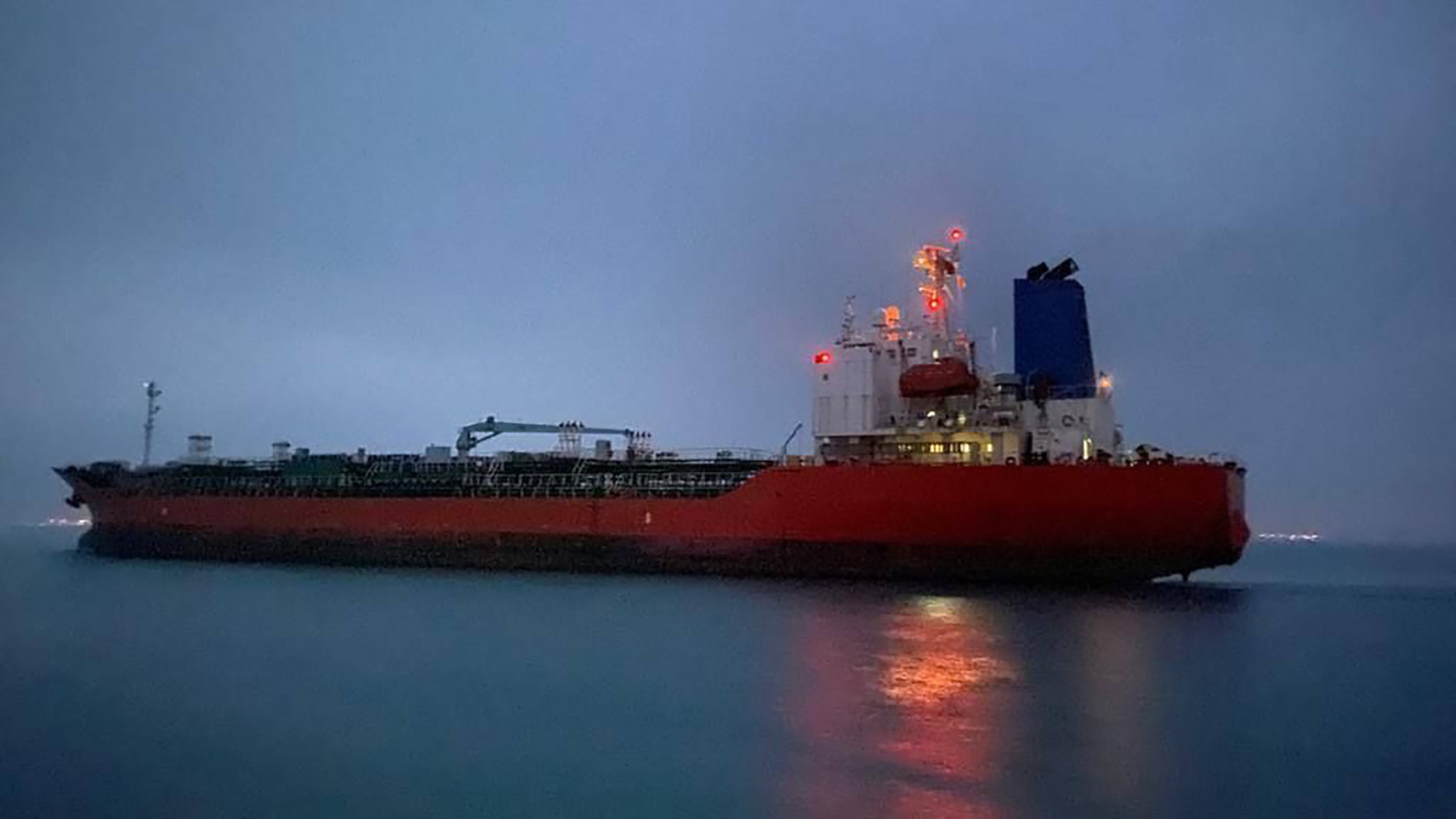 El carguero surcoreano 'Hankuk Chemi' en Irán.