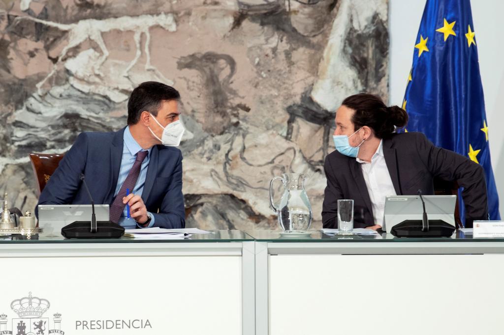 Pedro Sánchez y Pablo Iglesias, en el último Consejo de Ministros que contó con la presencia del líder de Podemos.