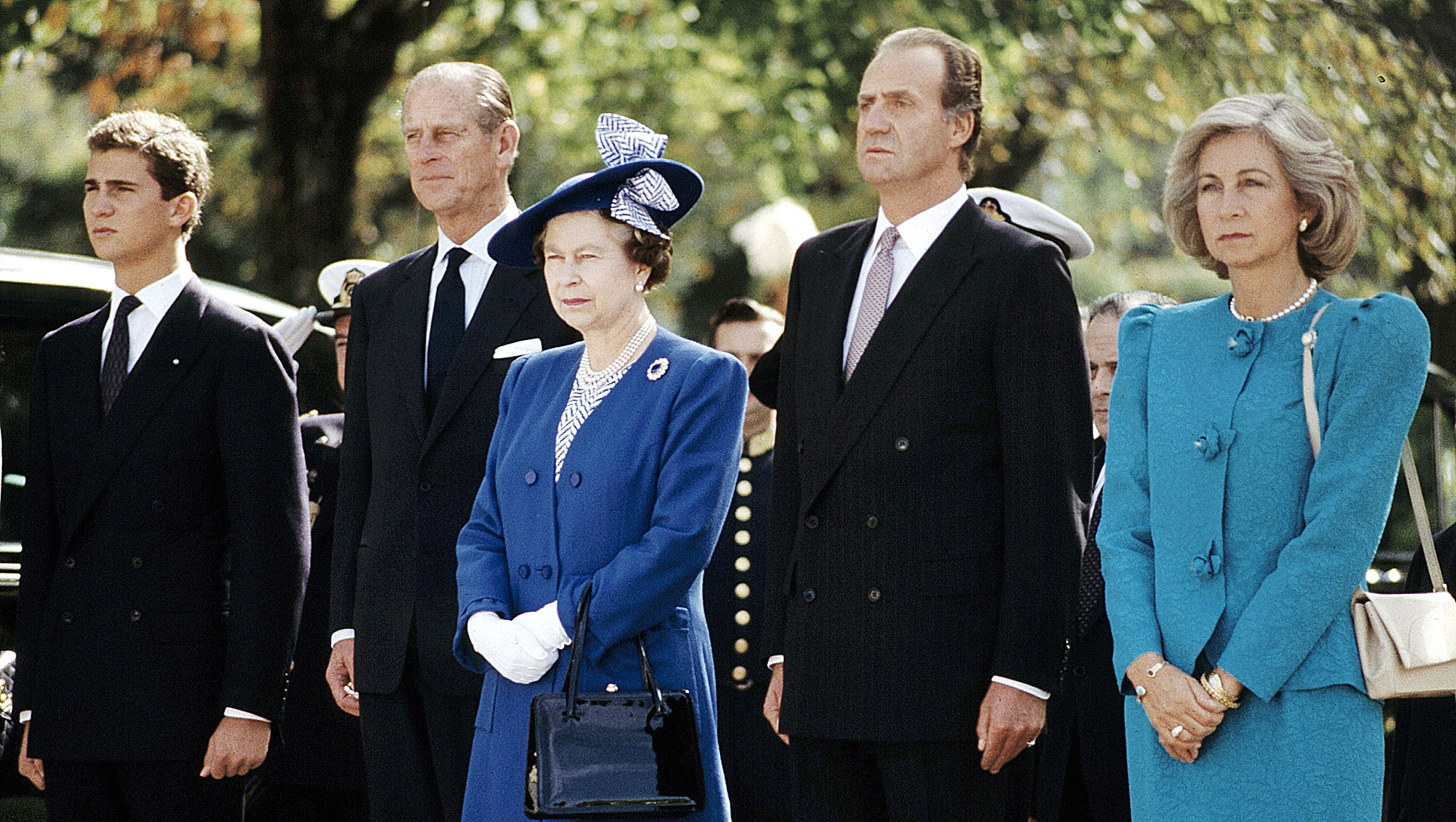 D. Juan Carlos y Doa Sofa reciben a Isabel II y a su esposo