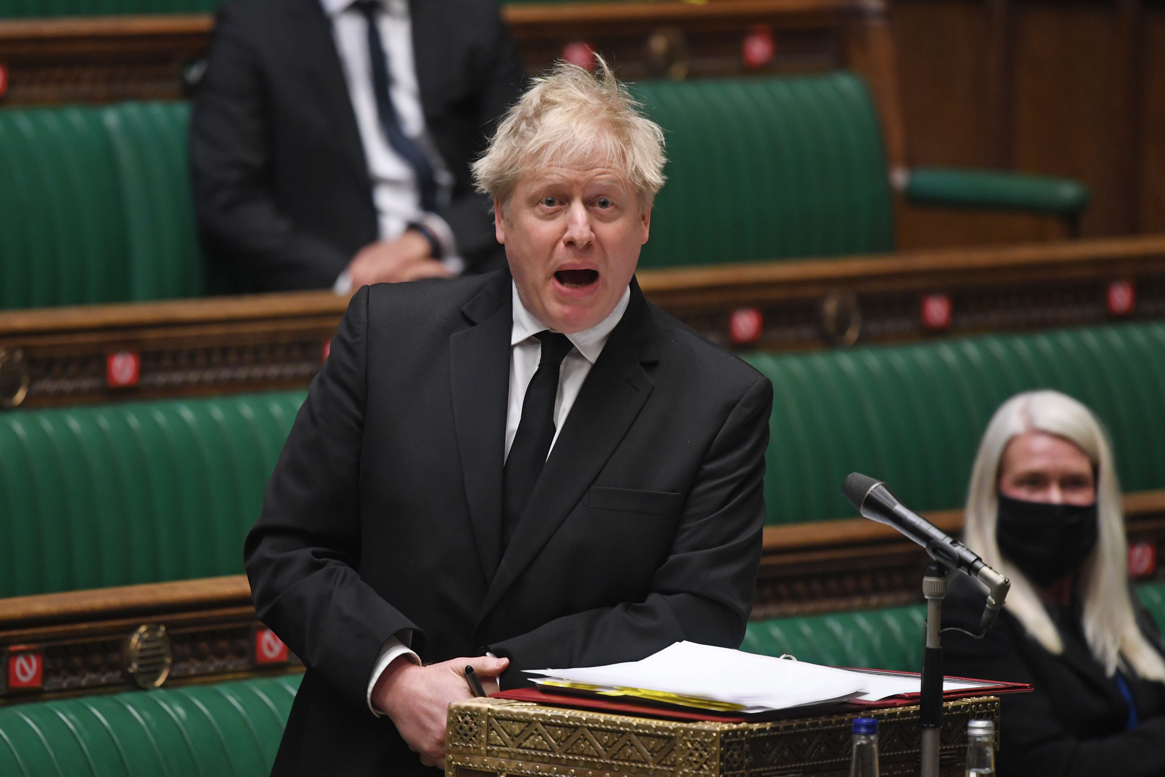 Boris Johnson, en el Parlamento britnico.