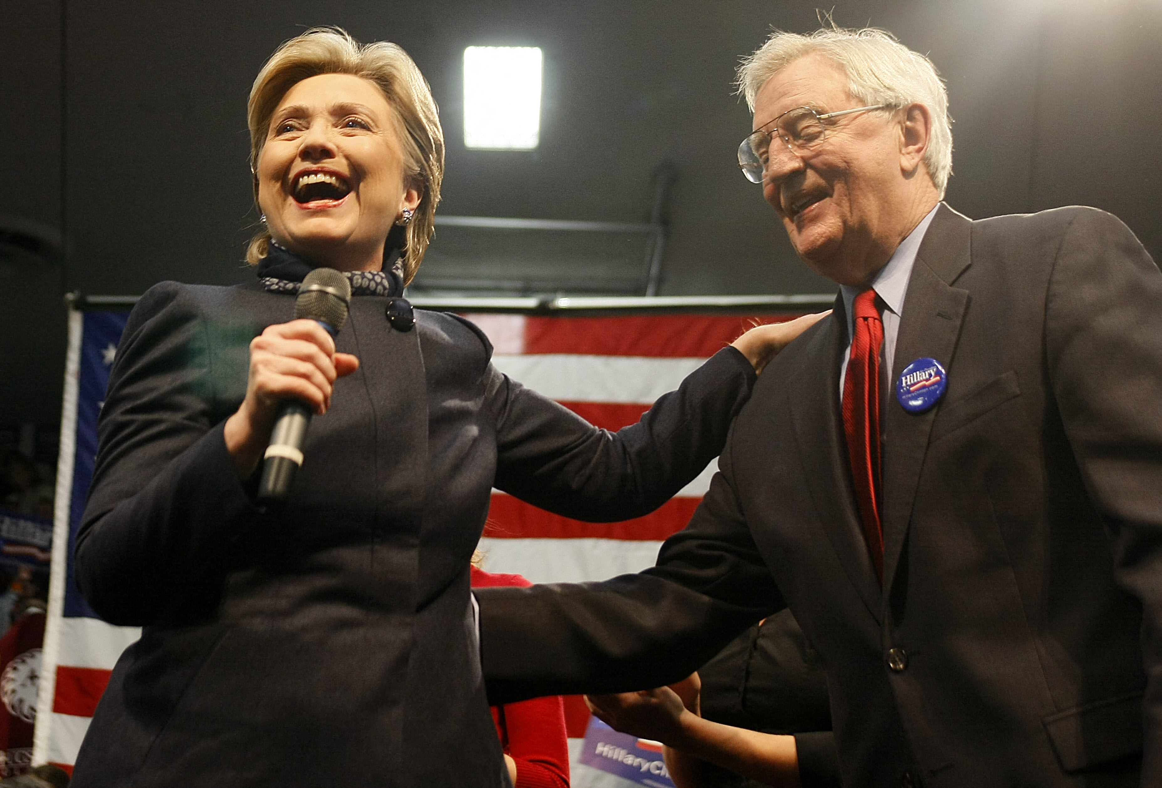 Con Hillary Clinton en Nueva York, en 2008.