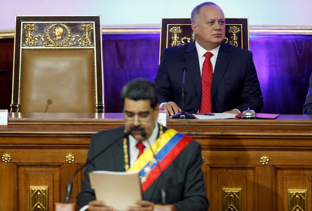 Nicols Maduro y Diosdado Cabello, en la Asamblea Nacional.