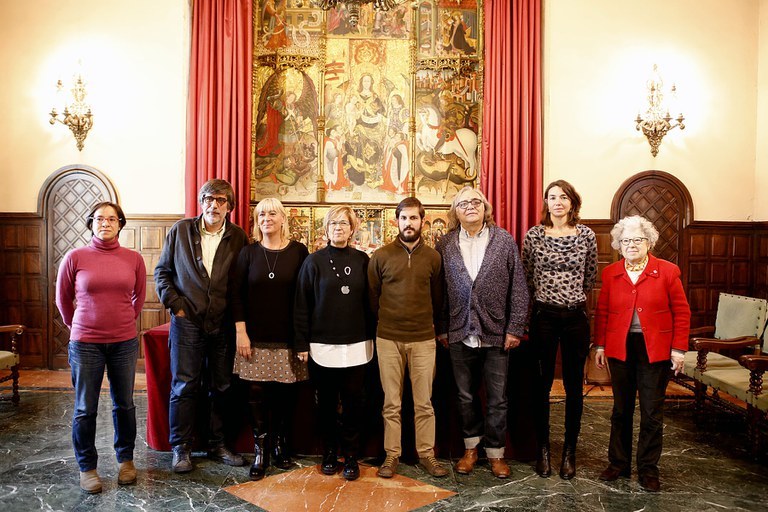 El jurado del premio de ensayo Josep Vallverdú del ayuntamiento de Lleida, en 2018.