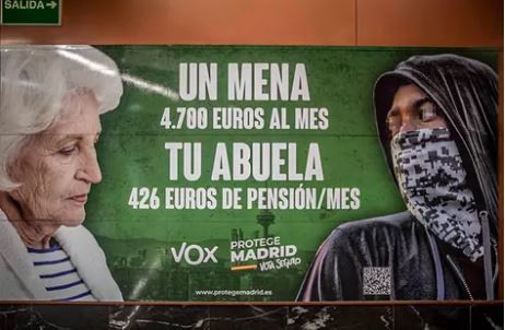 Cartel electoral de Vox en Madrid.