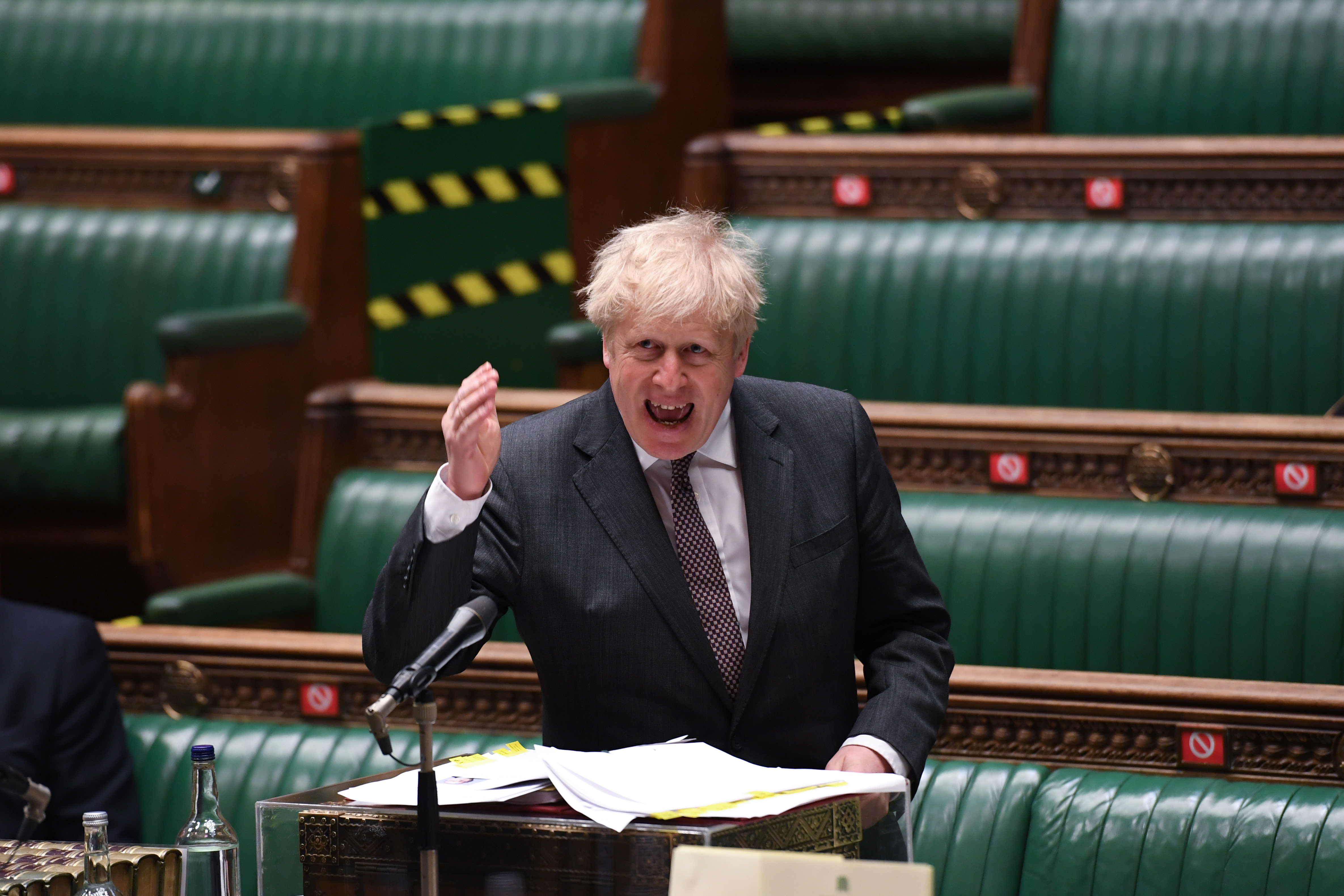 Boris Johnson en el Parlamento britnico este mircoles.