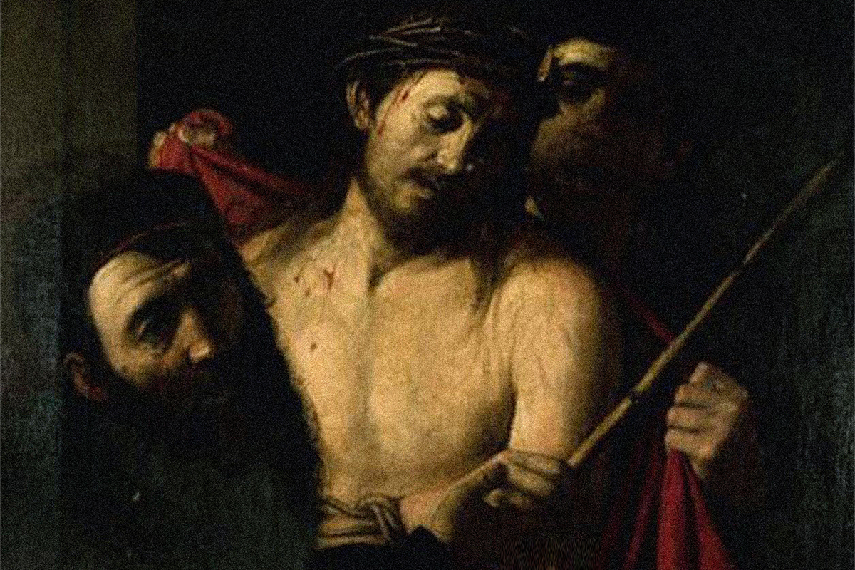 Detalle del posible cuadro de Caravaggio