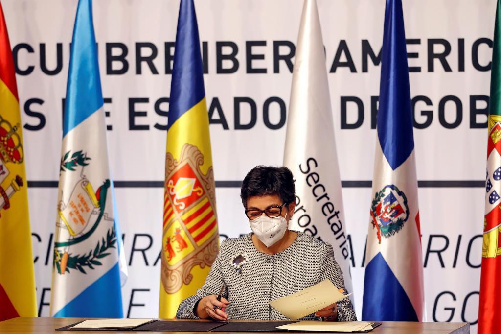 Arancha Gonzlez Laya, durante la Cumbre Iberoamericana en Andorra.