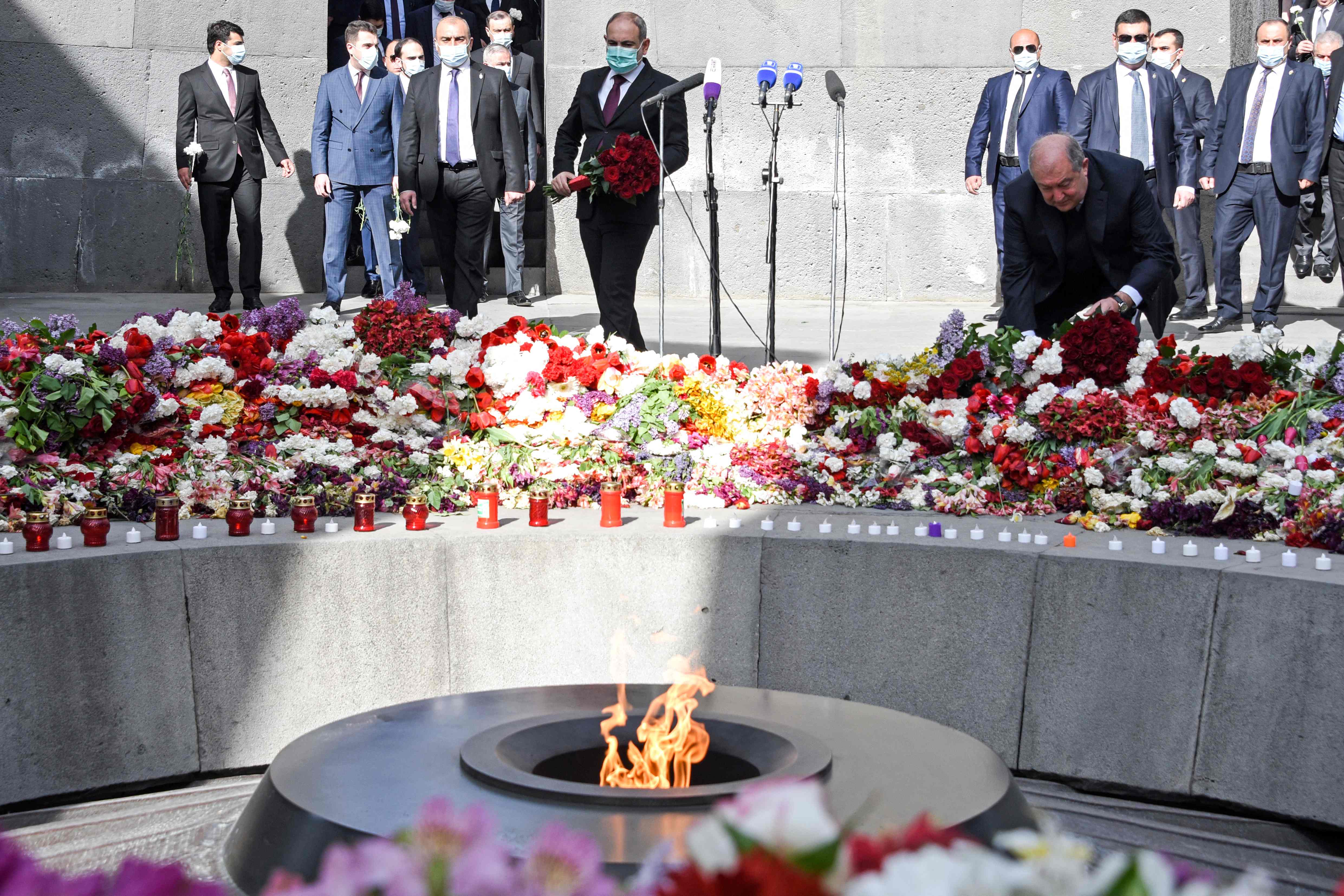 Homenaje a las vctimas hoy en Yerevan.