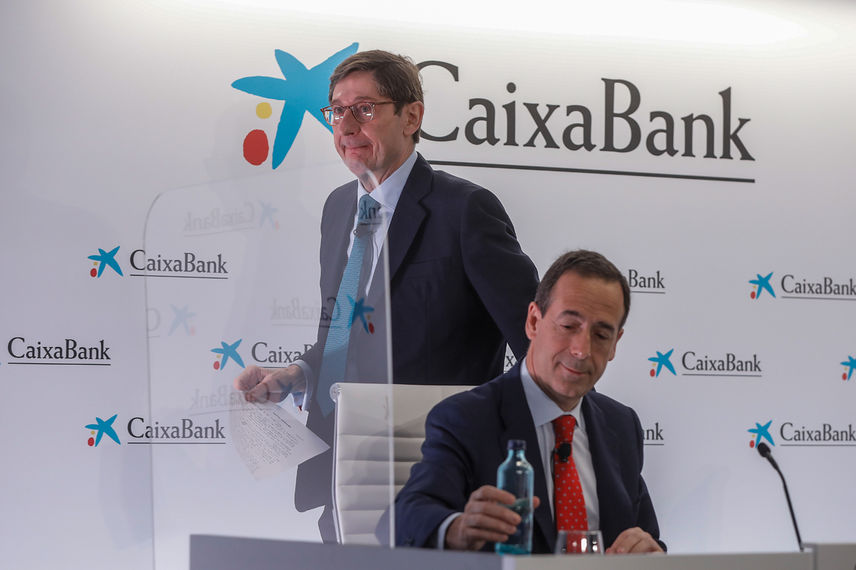 El presidente de CaixaBank, Jos Ignacio Goirigolzarri, y el consejero delegado, Gonzalo Gortzar.