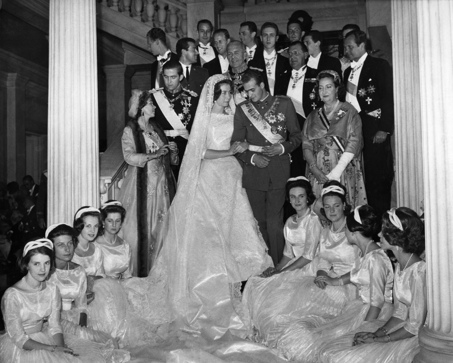 Don Juan Carlos y Doña Sofía, el día de su boda, en 1962.