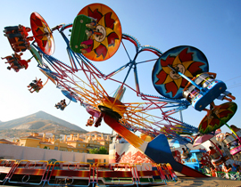 Twistter, una de las atracciones ms populares del parque de atracciones Tvoli World de Mlaga.