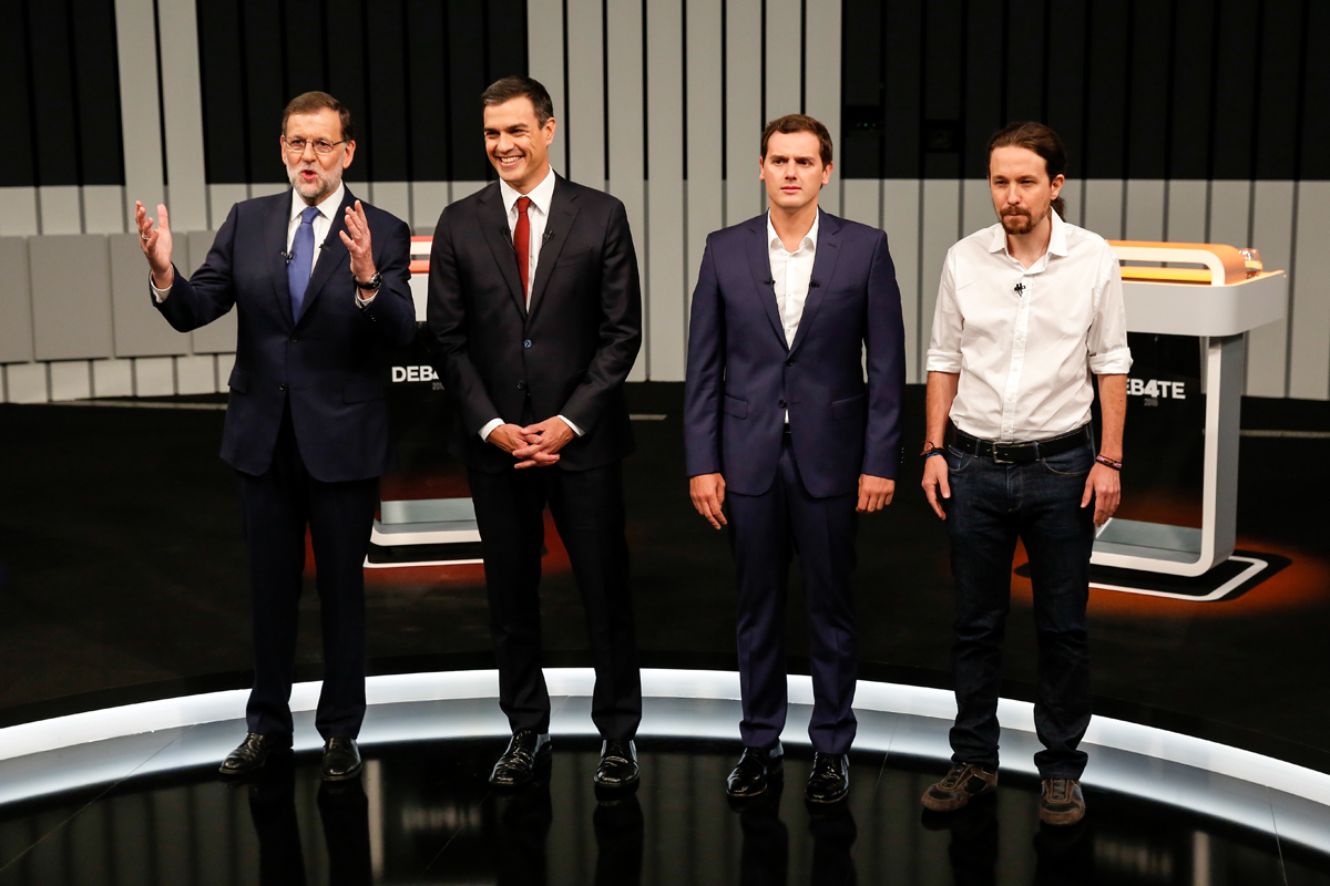 Rajoy, Snchz, Rivera e Iglesias, en 2016.