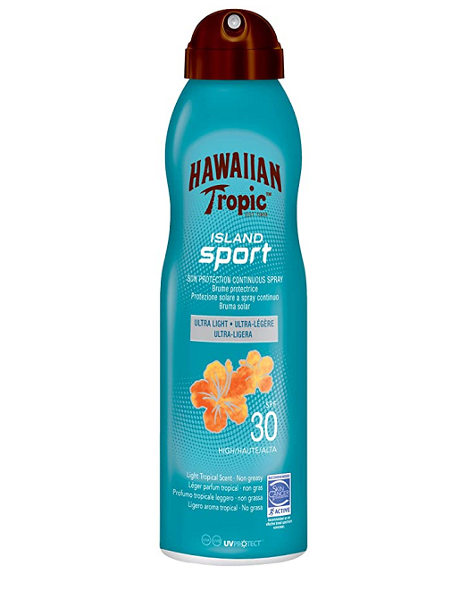 Buenos consejos y mejores protectores solares si vas a hacer deporte en el parque o la playa: : Island Sport SPF 30 de Hawaiian Tropic
