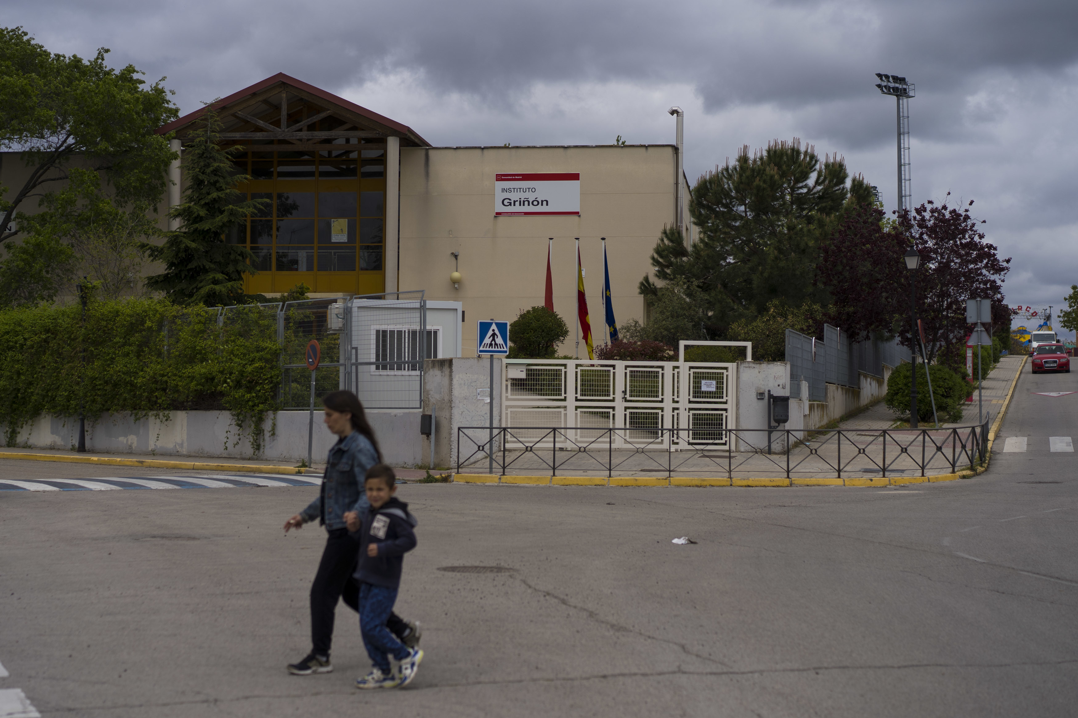 Vista de la entrada al instituto Grion en la Comunidad de Madrid.