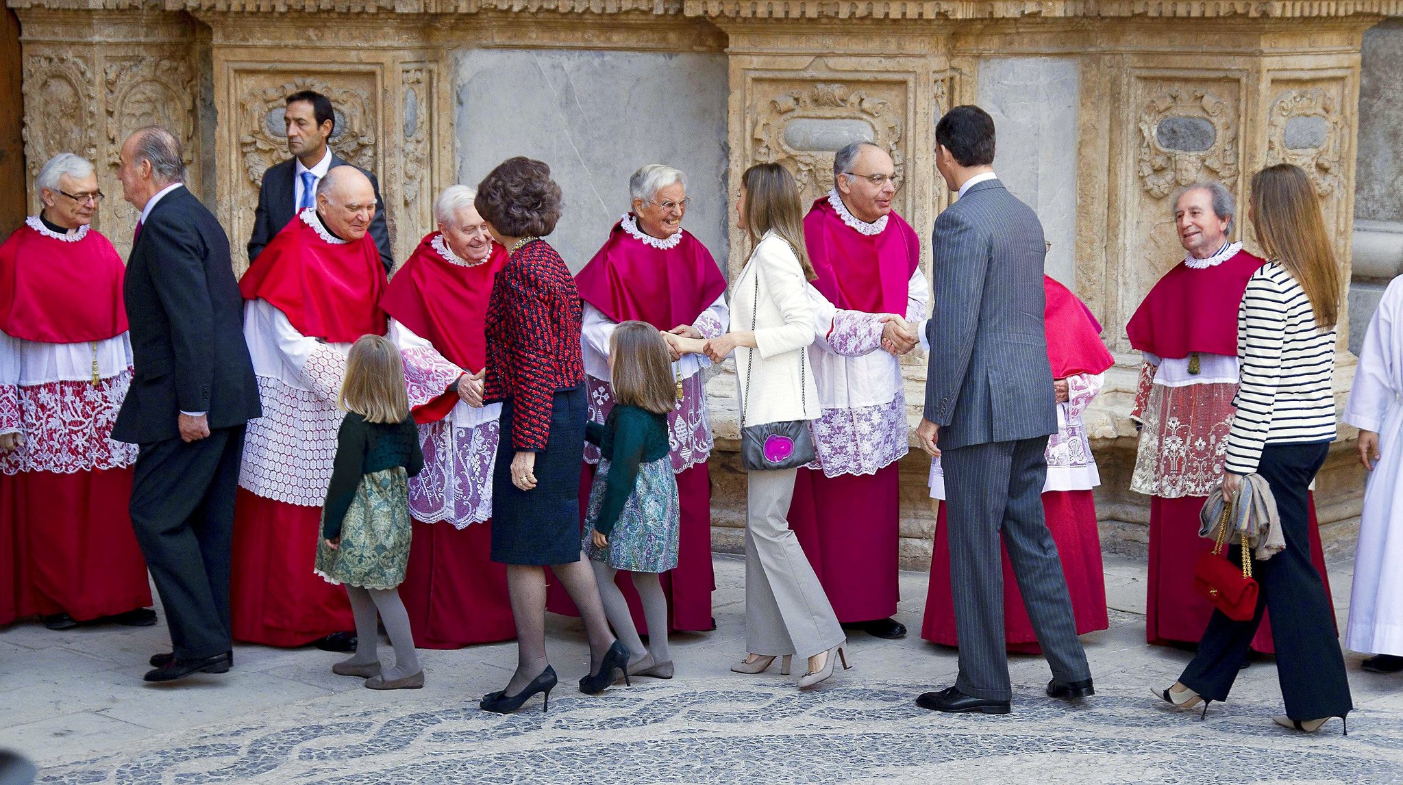 La Familia Real en la misa de Pascua de Palma