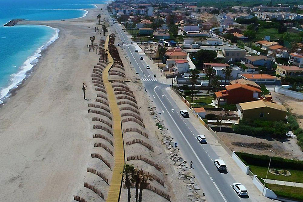 Imagen area de la playa de Almassora.