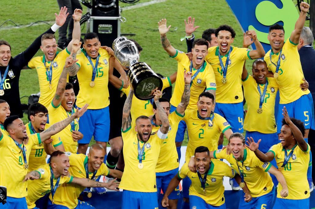 La seleccin de Brasil, ganadora de la Copa Amrica 2020.