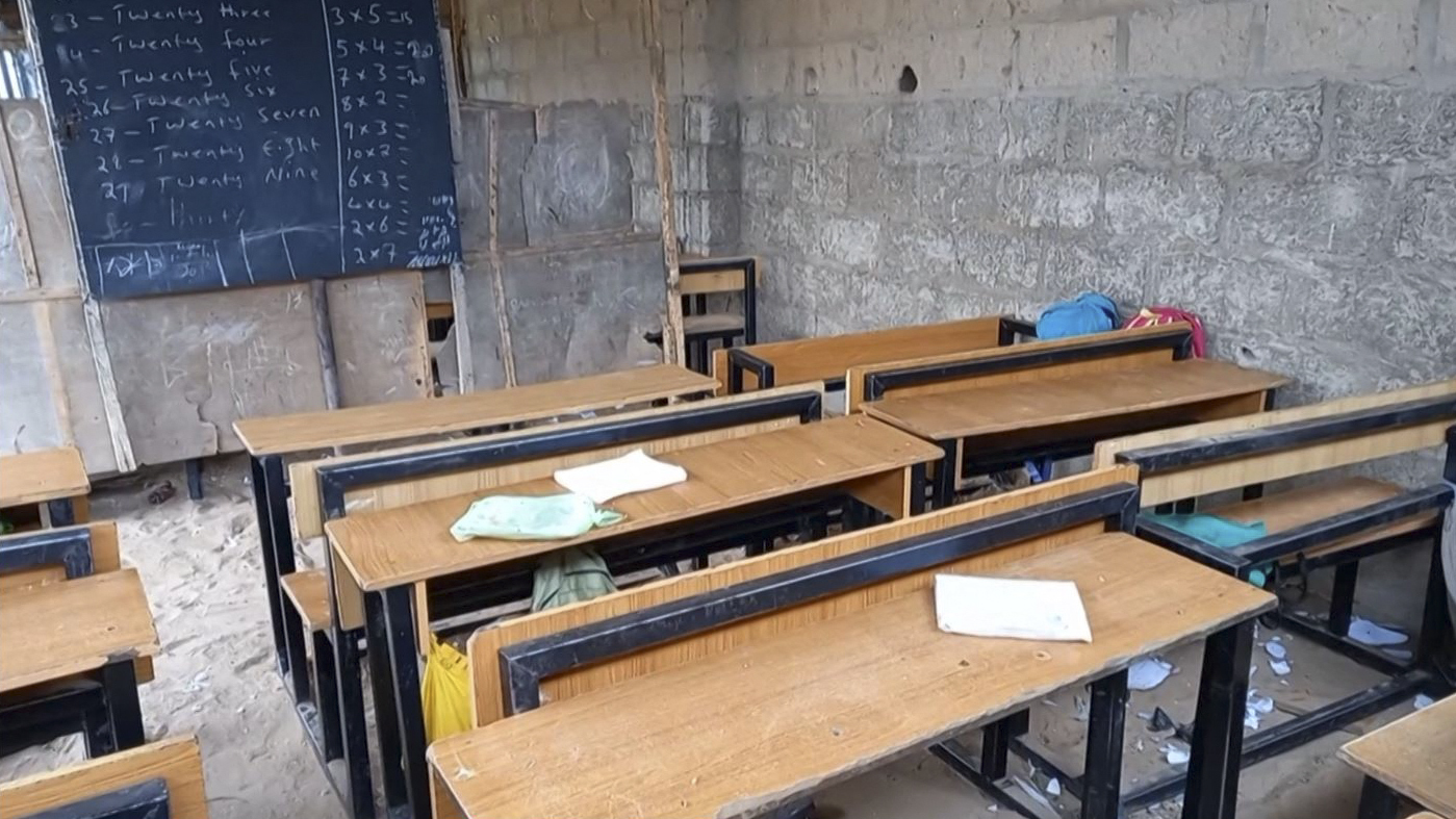 Una clase en Kano (norte del país) donde fueron secuestrados cientos de estudiantes en mayo.