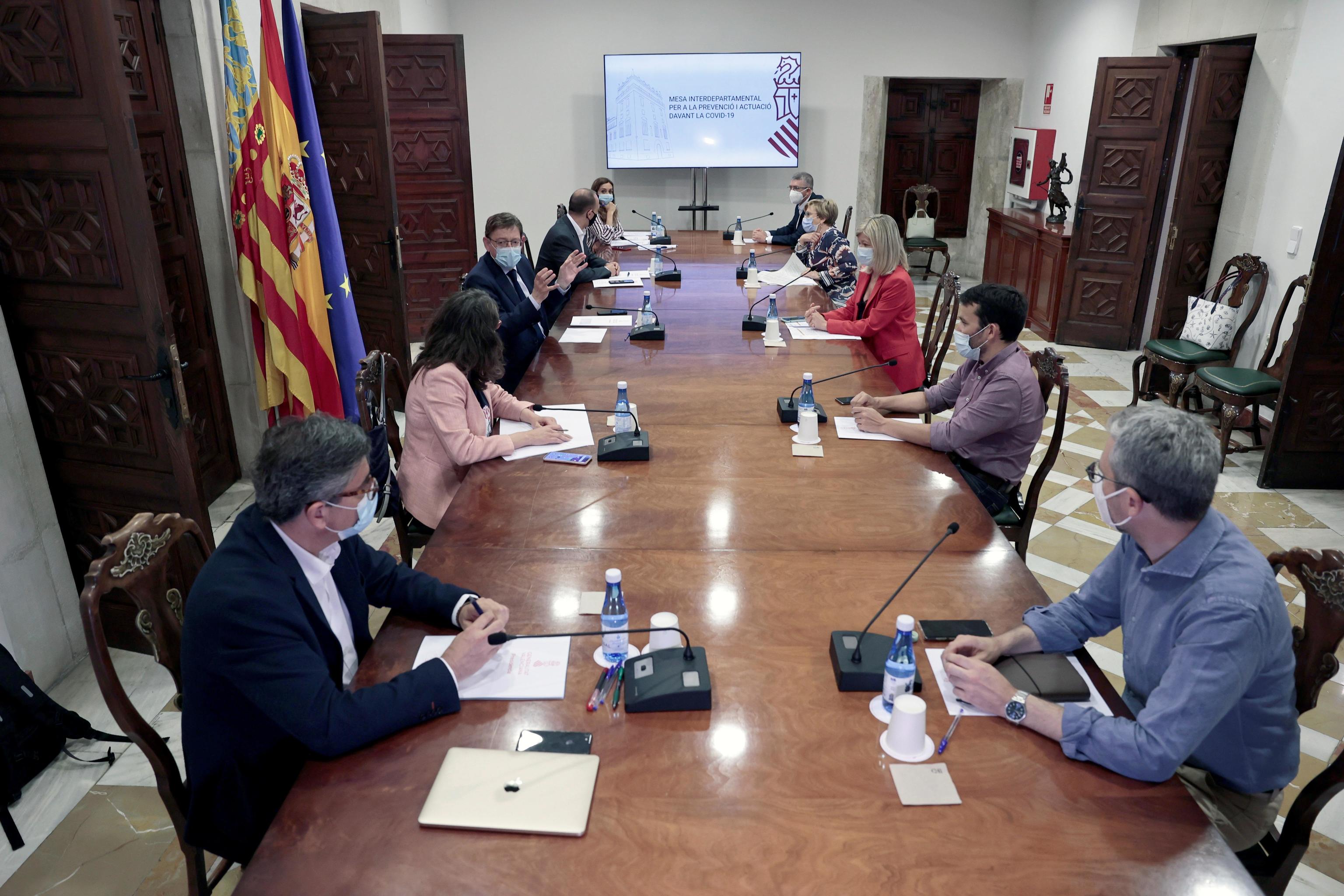 Reunin de la mesa interdepartamental de la Generalitat.