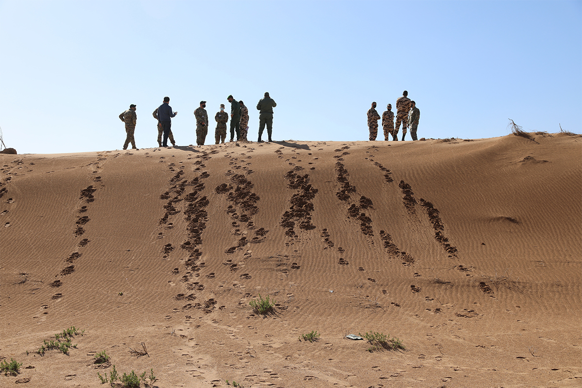 Militares durante las maniobras de African Lion.