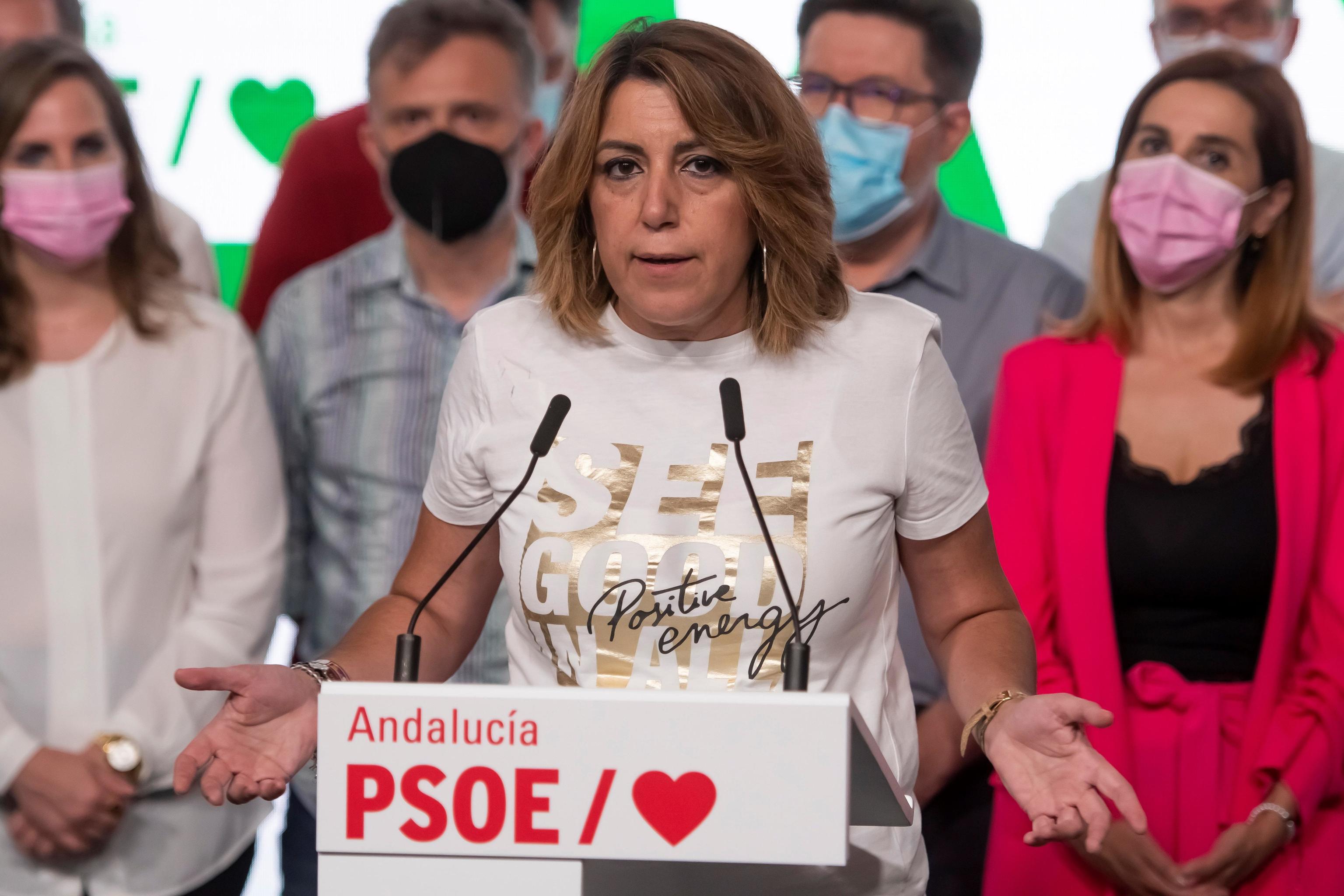 Susana Daz, tras conocer su derrota en las primarias.