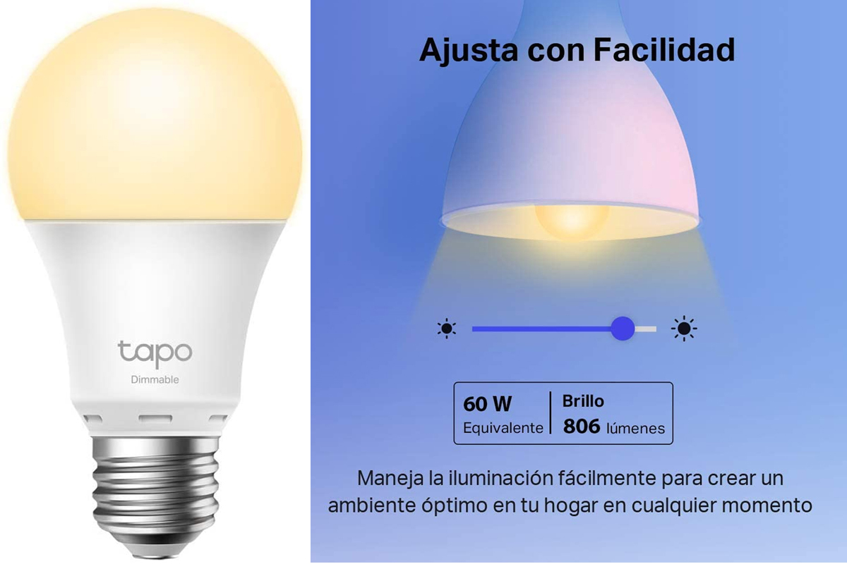 TP-Link Tapo Smart Wi-Fi Light Bulb Multicolor : : Hogar y  Cocina