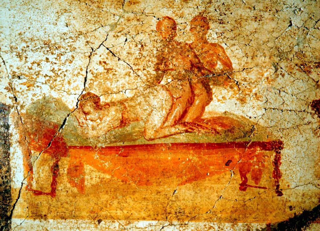 Frescos erticos en Pompeya