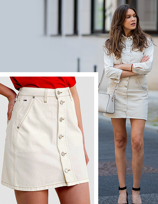 alojamiento eficiencia Interpretación La falda denim blanca es la prenda estrella y comodín para todo el verano |  Moda