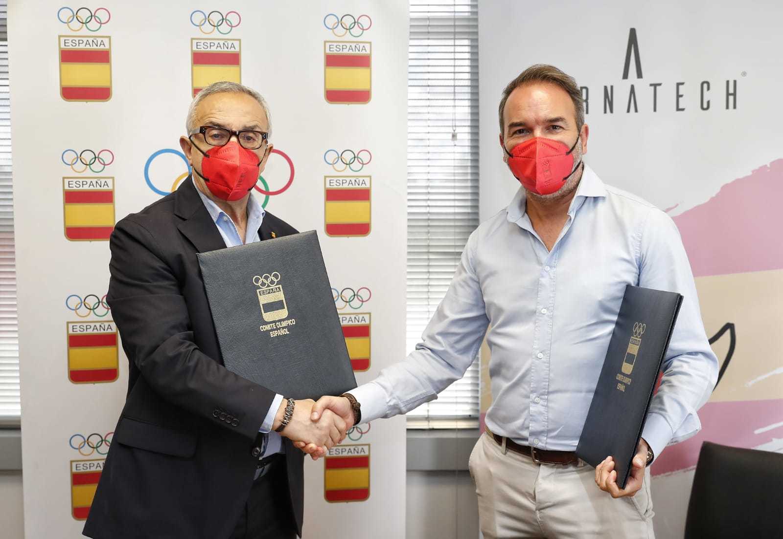 Alejandro Blanco, presidente del Comité Olímpico Español y Javier Llorens, CEO de Airnatech.