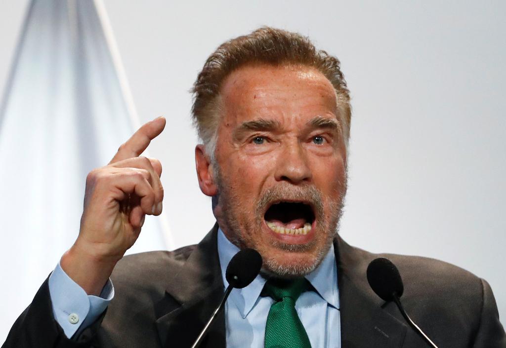 Schwarzenegger, durante una conferencia contra el cambio climtico en 2018.