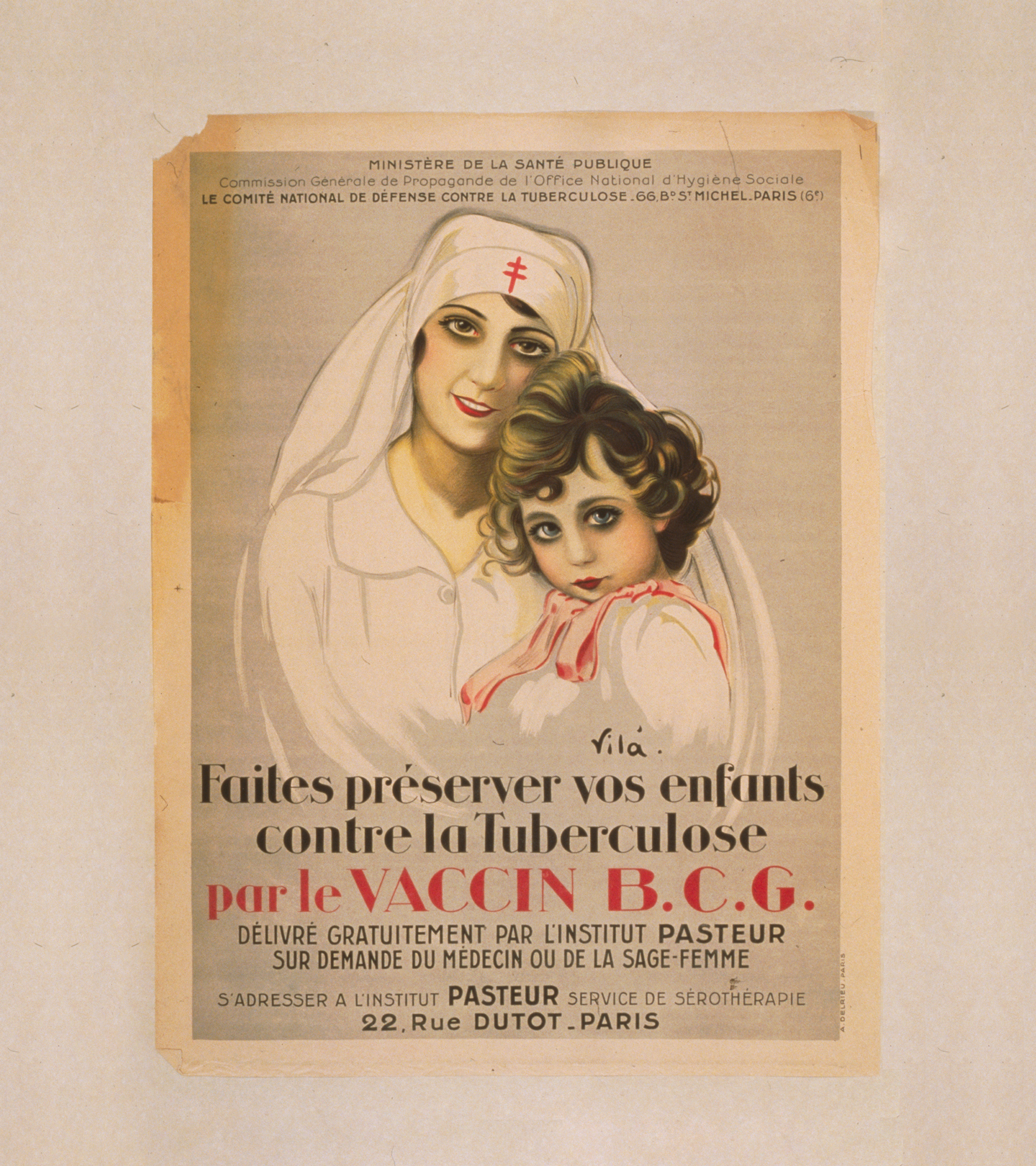 Cartel de prevencin de la tuberculosis de la campaa de salud pblica de 1917.