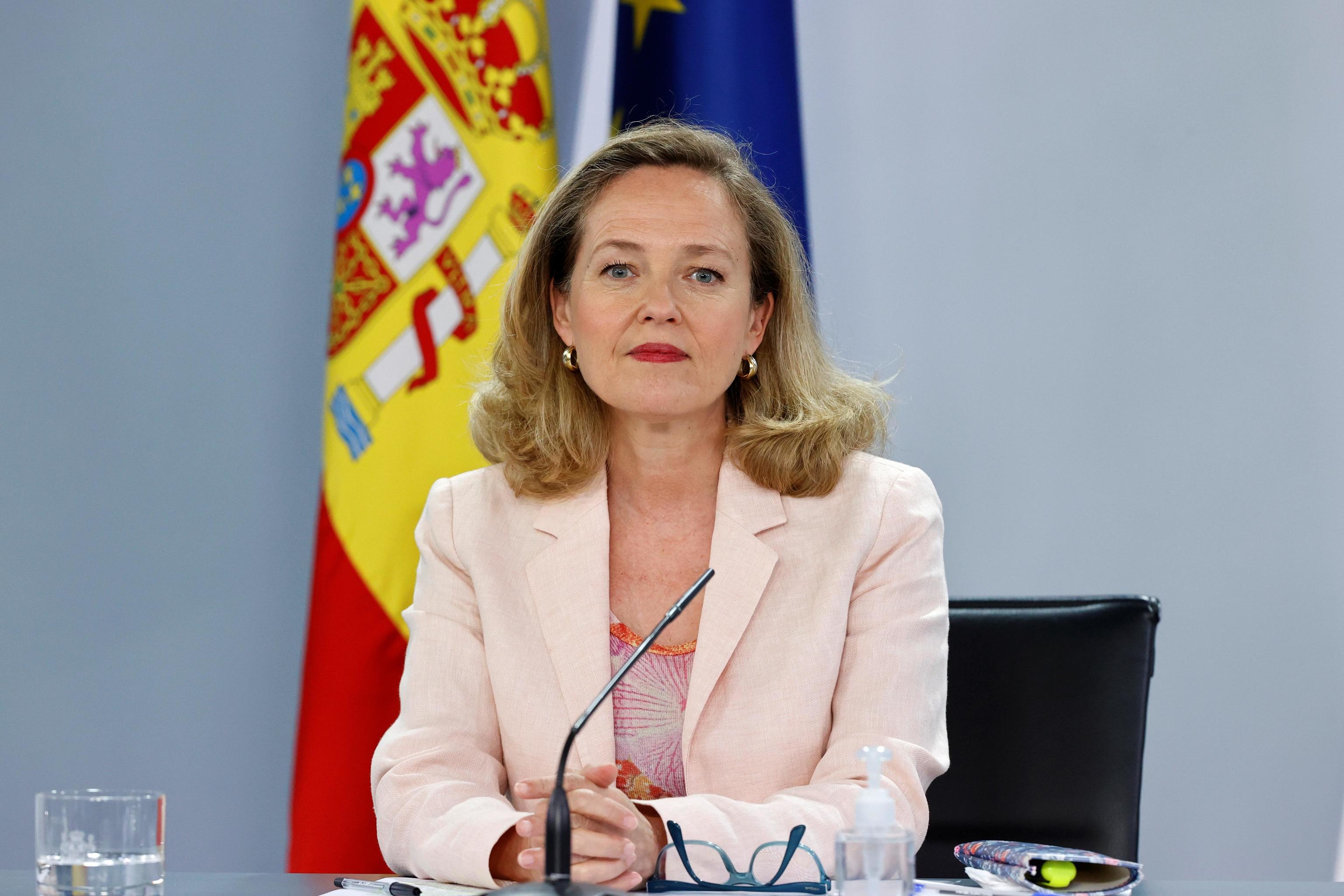 Nadia Calviño ,en rueda de prensa tras la reunión del Consejo de Ministros.