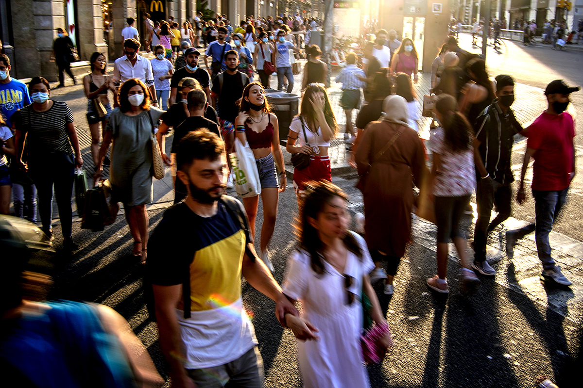 Imagen de una calle de Barcelona, el 3 de julio.