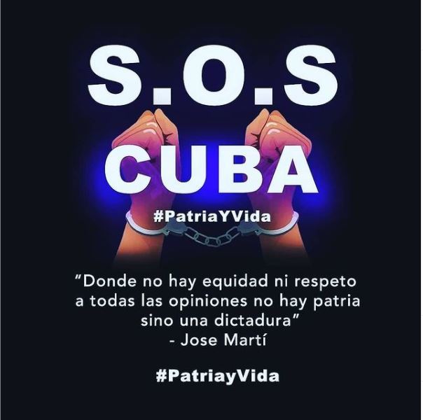 Con esta imagen lanz el cantante Yotuel Romero su SOS por Cuba.