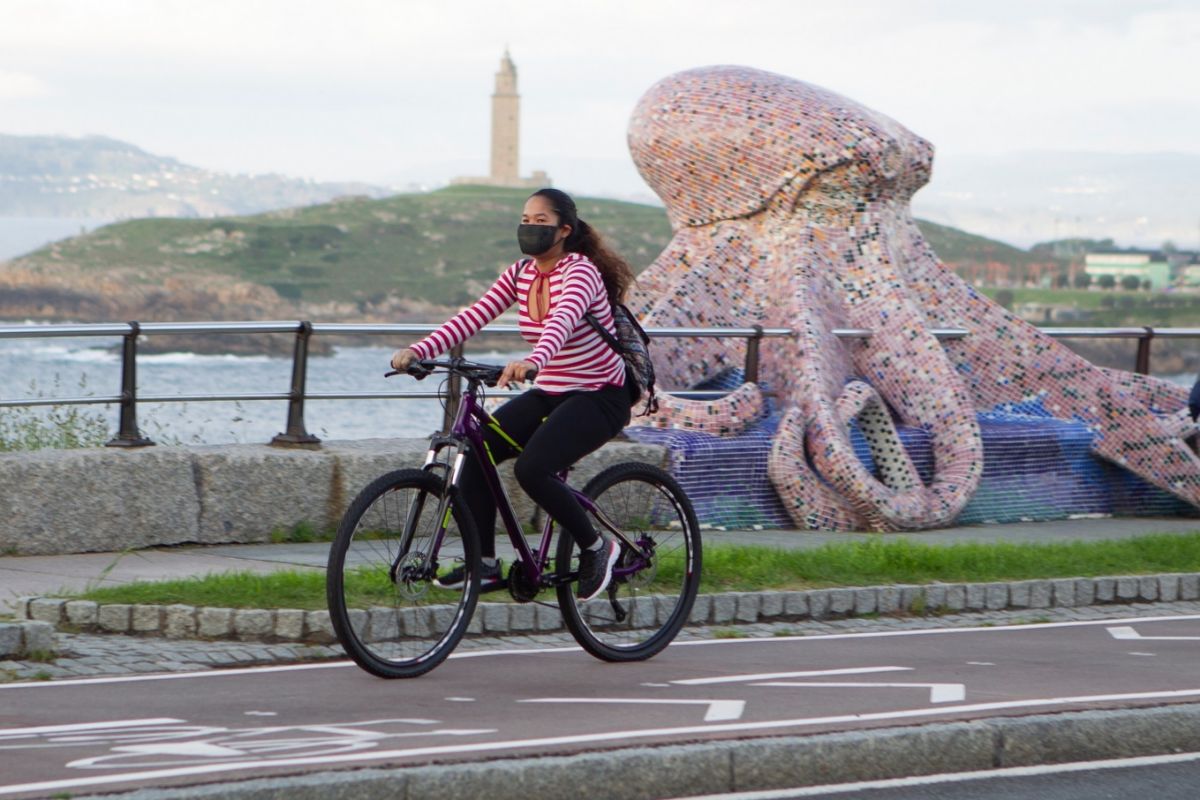 Carril bici de La Coruña.