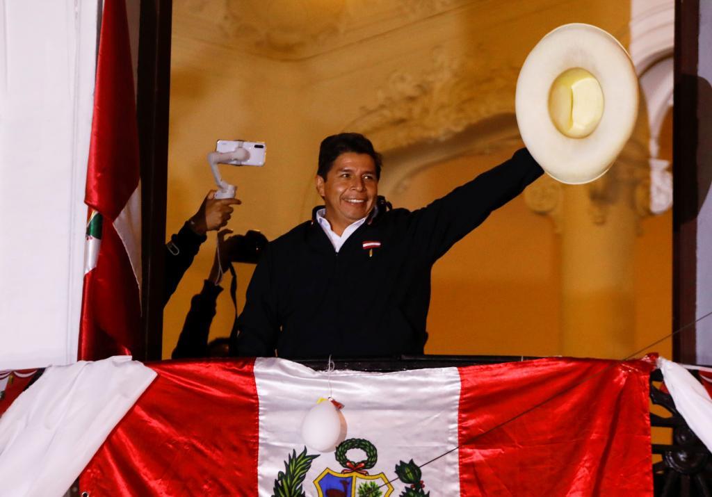 El candidato presidencial peruano Pedro Castillo.