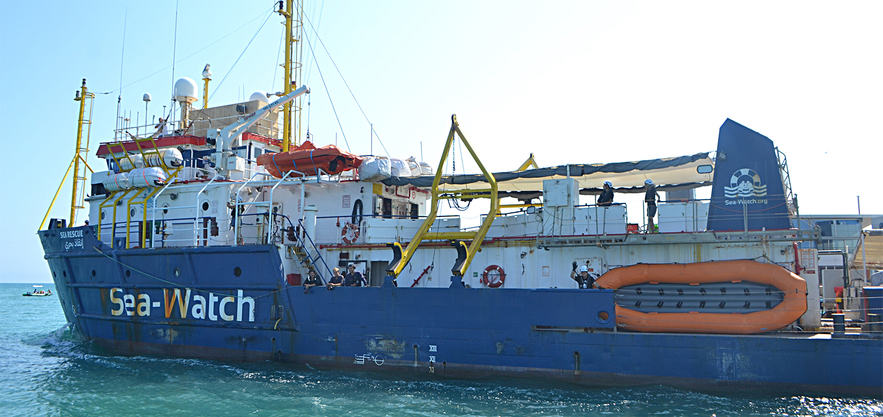 Este lunes ha zarpado del puerto de Burriana el Sea Watch 3, uno de los barcos de rescate humanitario con amarre en la localidad