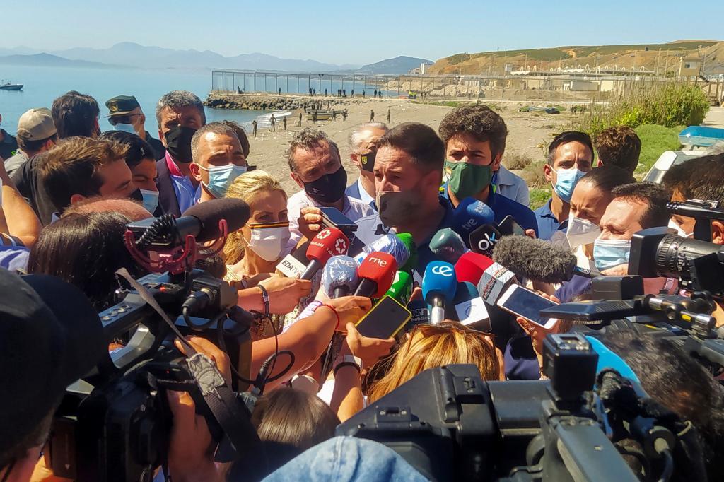 Santiago Abascal, en mayo, durante su visita a Ceuta.