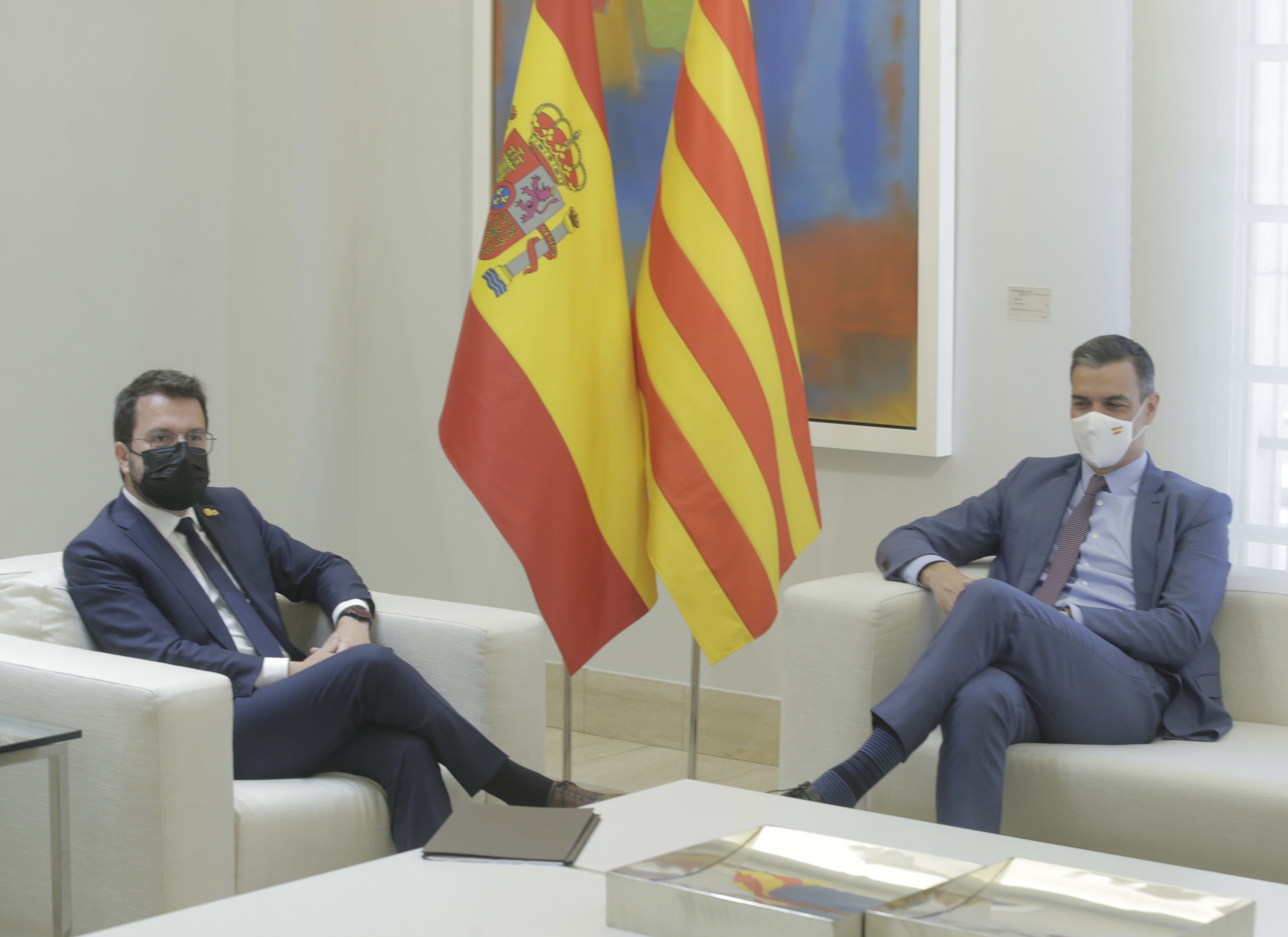 El presidente de la Generalitat, Pere Aragons, y del Gobierno, Pedro Snchez, el pasado 29 de junio en Moncloa