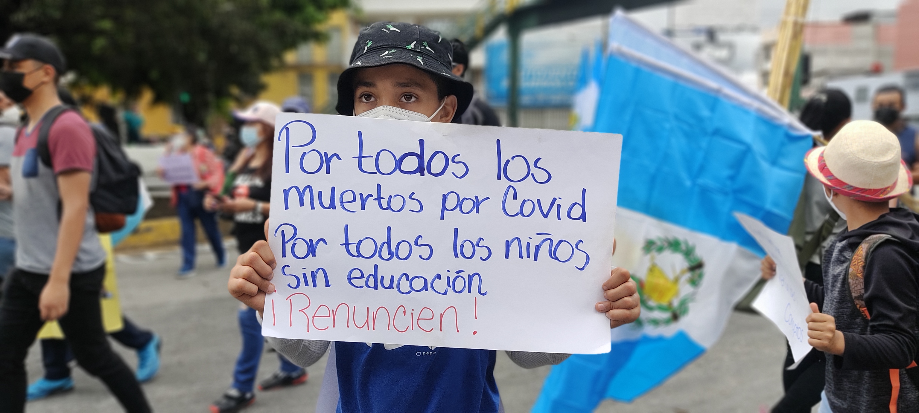 Manifestaciones en Guatemala para pedir la reunicia del presidente de Guatemala, Alejandro Giammattei, y de la fiscal general, Consuelo Porras, por supuestos actos de corrpcin y el manejo de la pandemia de coronavirus.