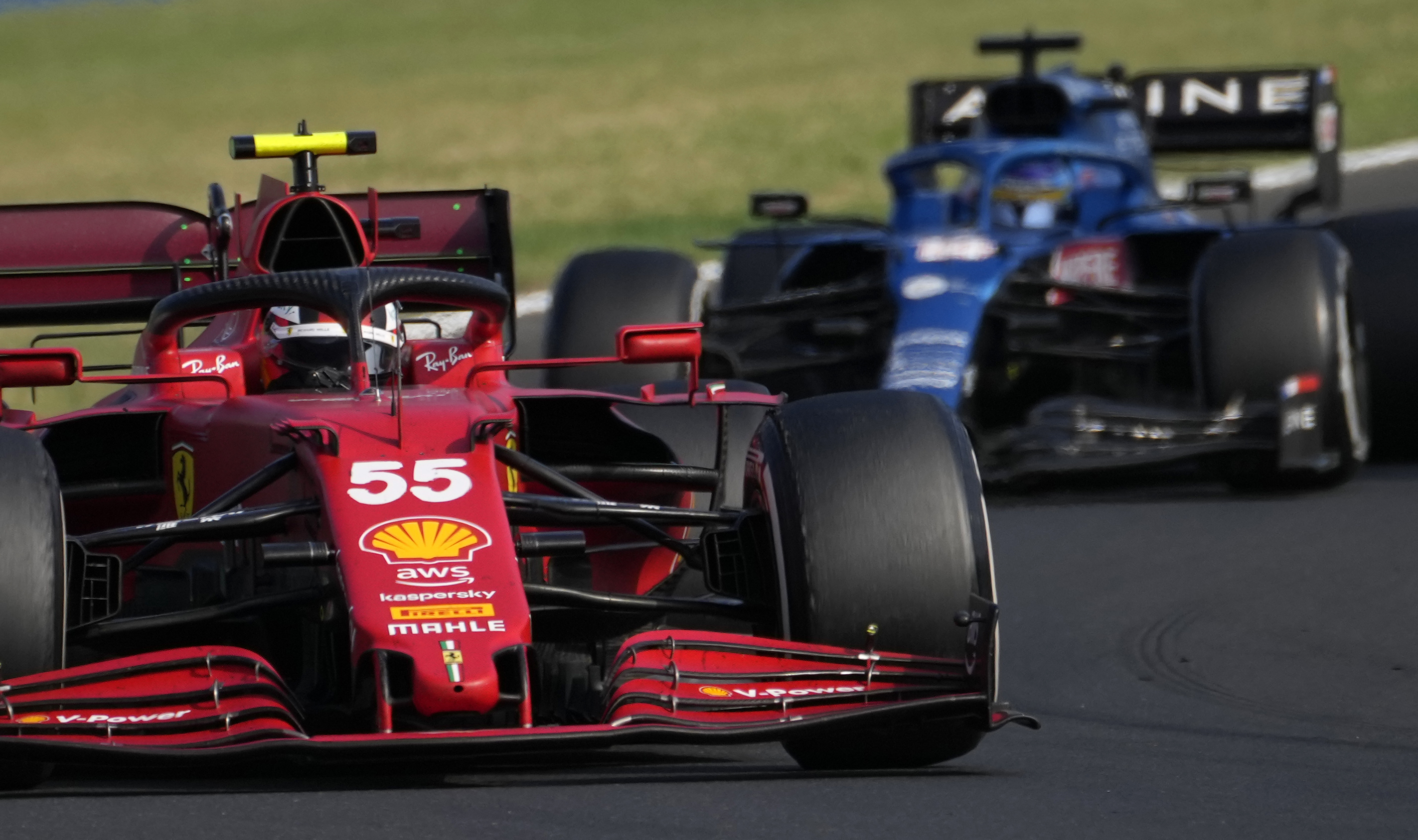 Ferrari, por delante de Alonso, el domingo en Hungaroring.