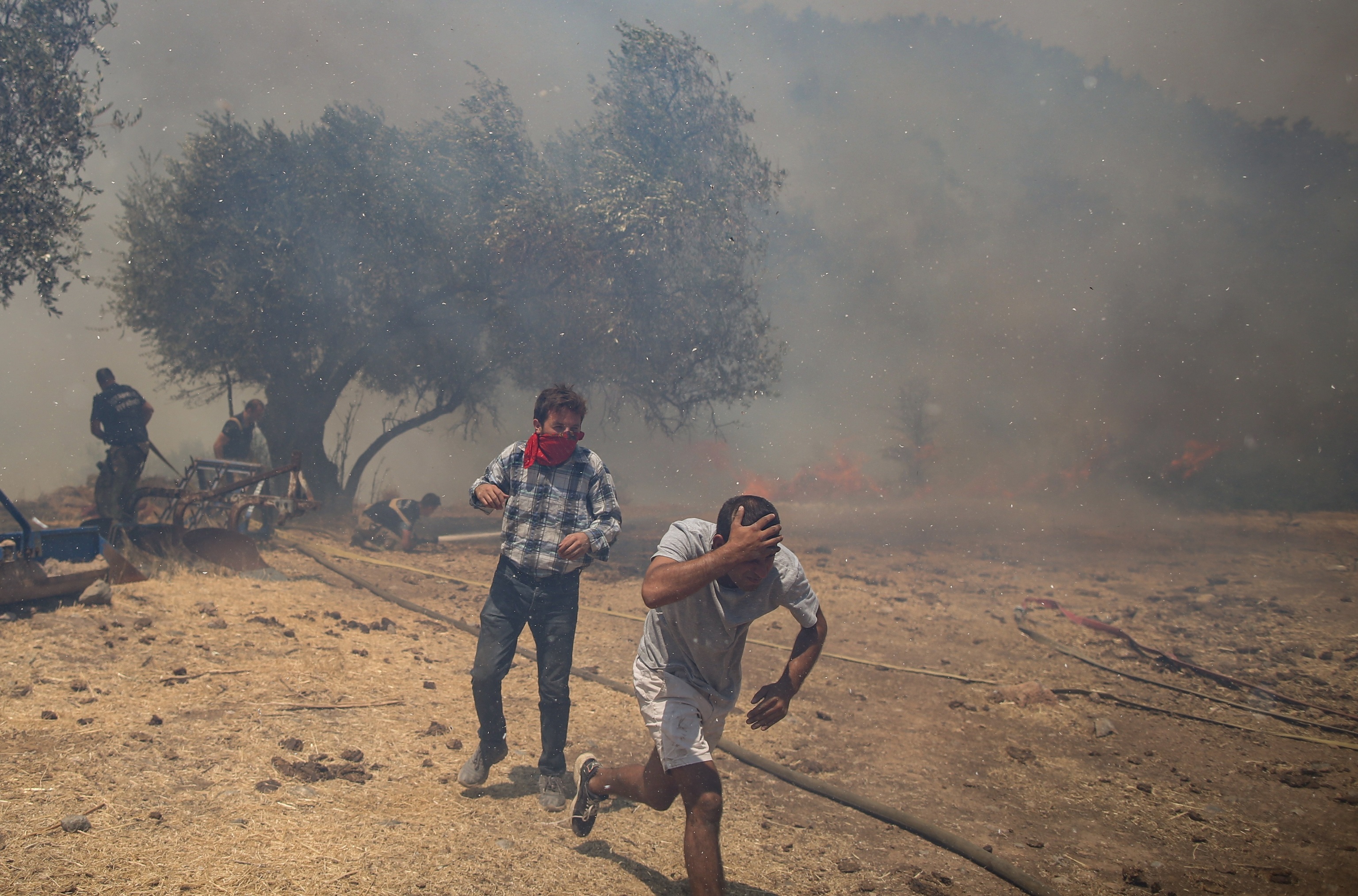 Incendio forestal en Mugla, Turqua, este lunes.